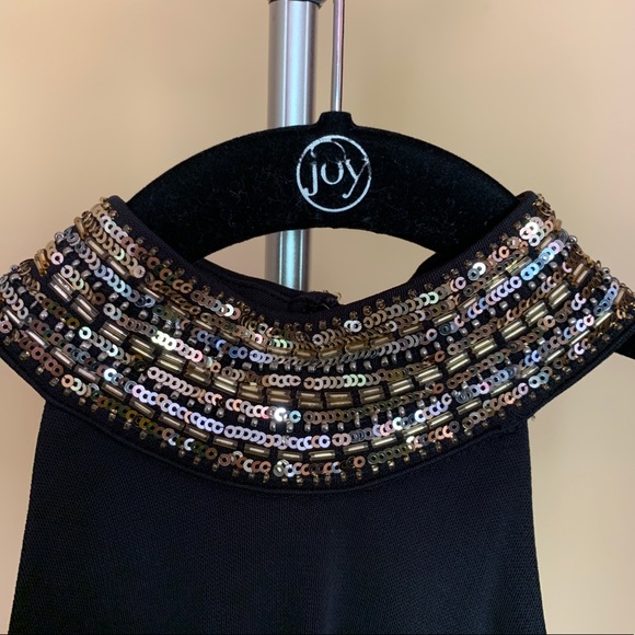 Bebe Embellished High Neck Bodycon Dress - Picture 4 of 4